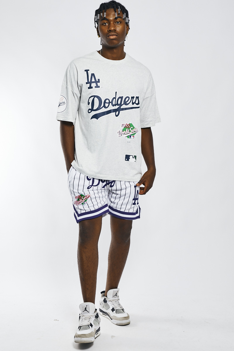 Exclusive Fitted Royal Blue Los Angeles Dodgers 7X World Series Champions New Era Short Sleeve T-Shirt M