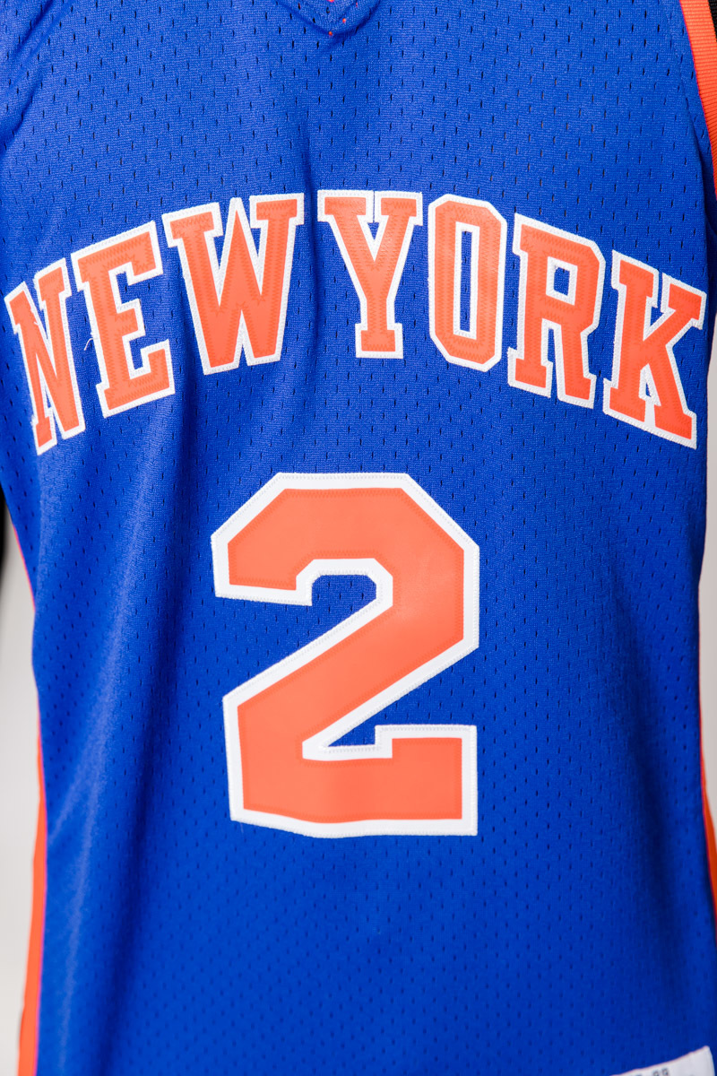 Larry Johnson New York Knicks Mitchell & Ness Hardwood Classics 1998-99  Blue Basketball Jersey • Kybershop