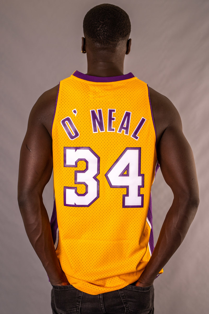 Outerstuff Youth Los Angeles Lakers Shaquille O'Neal #34 Yellow Dri-FIT  Swingman Jersey