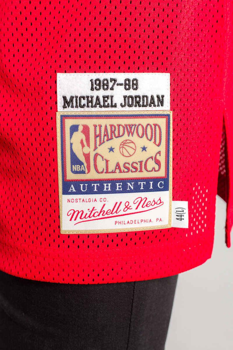 Michael Jordan 1987-88 NBA MVP Authentic Hardwood Classic Jersey- Mens Red