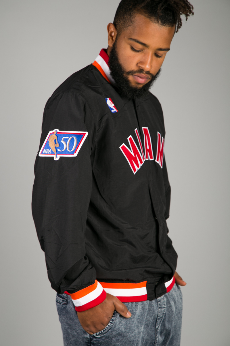 MIAMI HEAT AUTHENTIC WARM-UP JKT - BLACK MENS | Stateside Sports