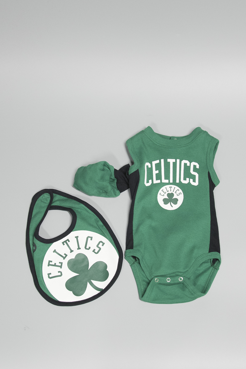 BOSTON CELTICS O/TIME CREEPER,BIB,BOOTIE SET BABY | Stateside Sports