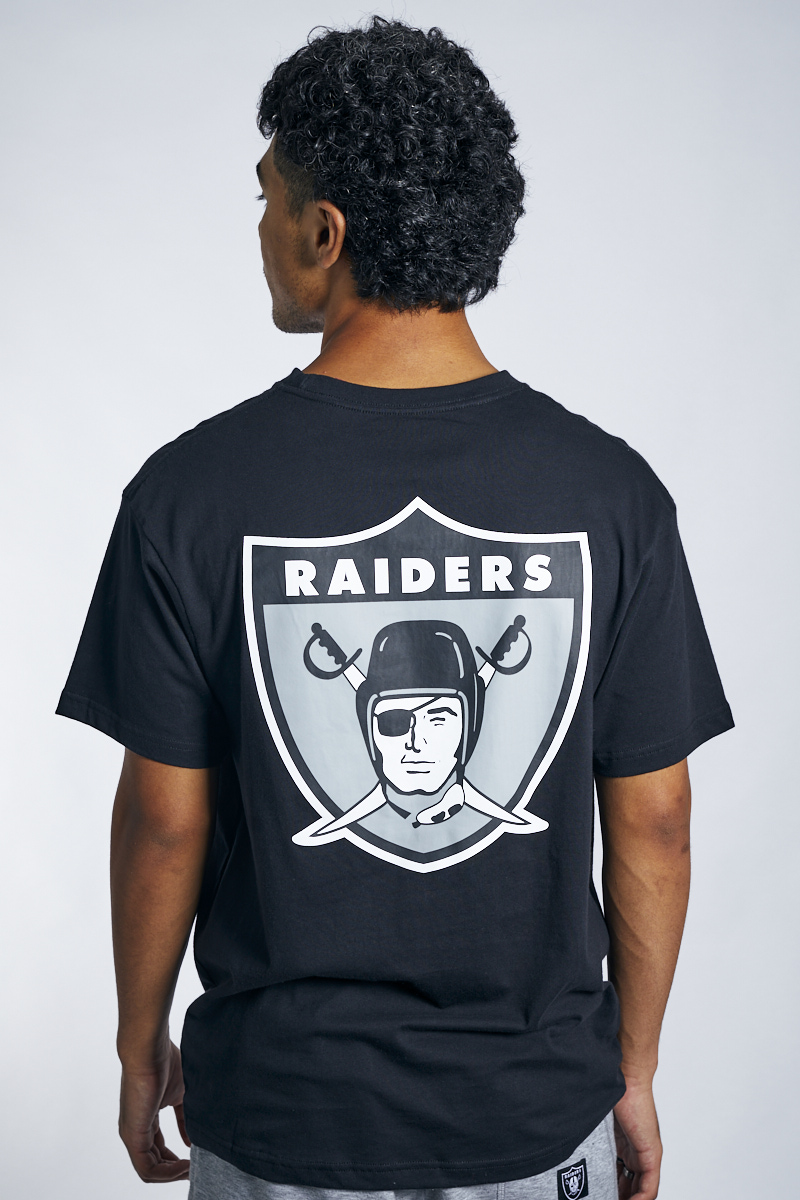 New era Jacquard Oversized Mesh Oakland Raiders Short Sleeve T-Shirt White