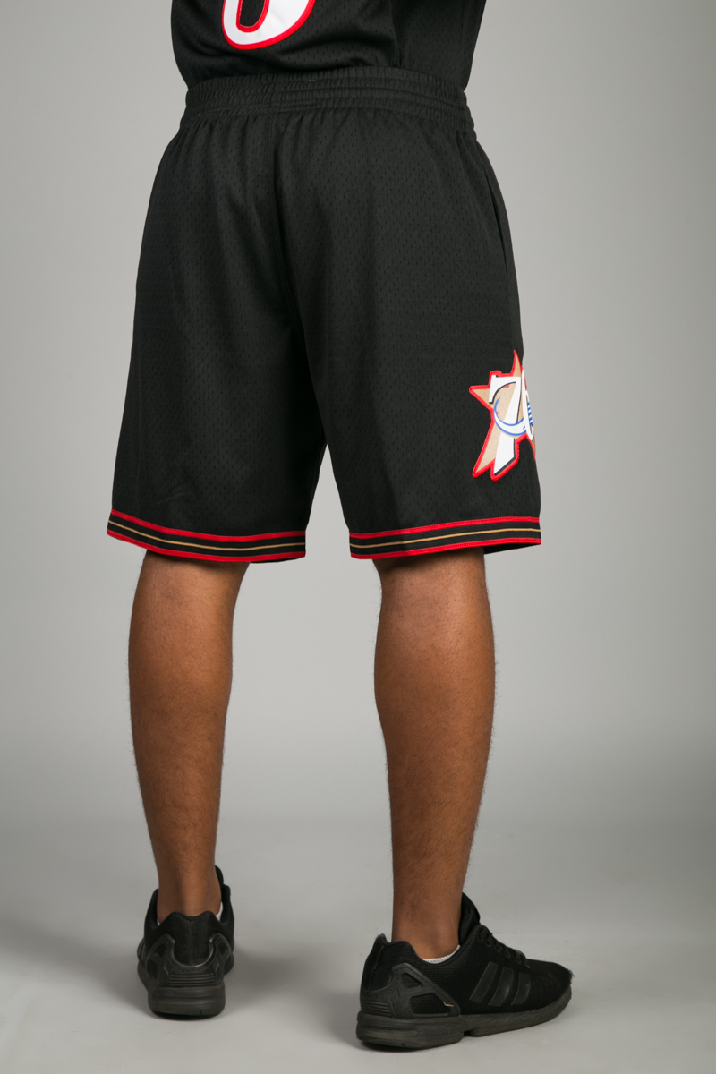 adidas Philadelphia 76ers Authentic Black Basketball Shorts – Laundry