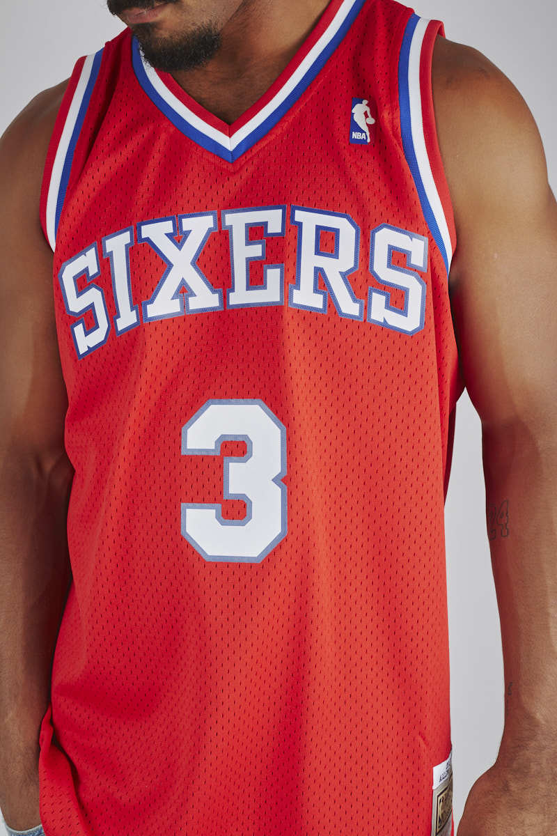 allen iverson red sixers jersey