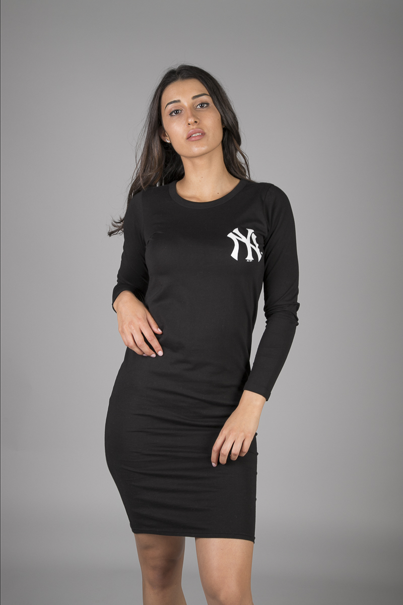 NEW YORK YANKEES MIKA LS DRESS - WOMENS BLACK