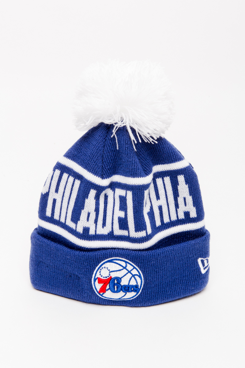 76ers pom beanie