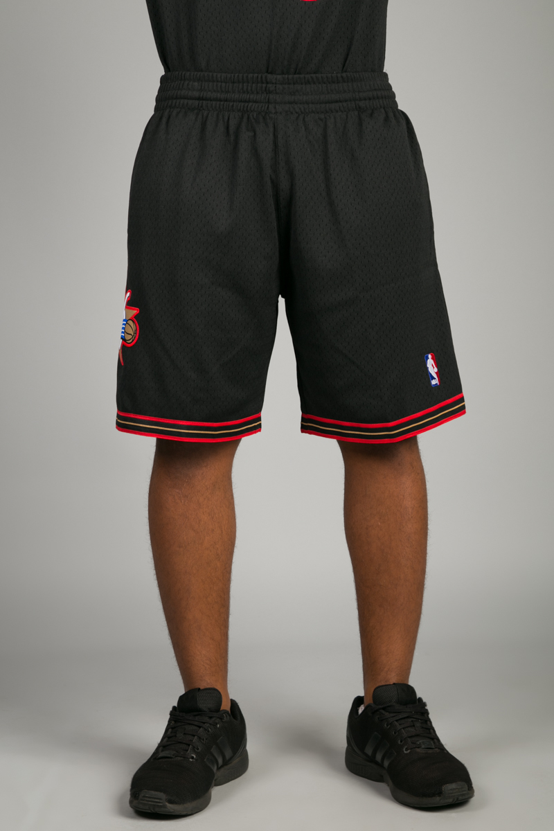 NBA Philadelphia 76ers Hardwood Classic Lightening Mitchell & Ness Mens  Black Swingman shorts – Stephen Sports