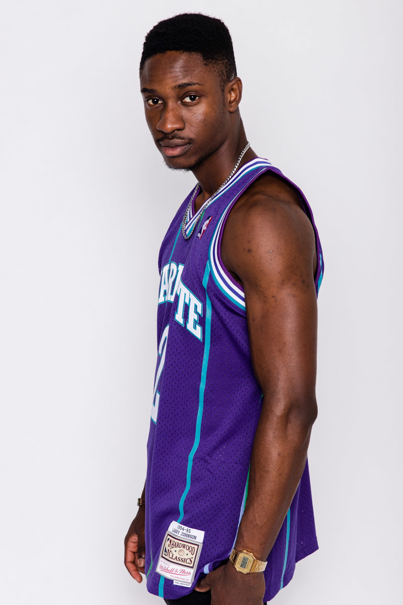 Larry johnson best sale purple hornets jersey