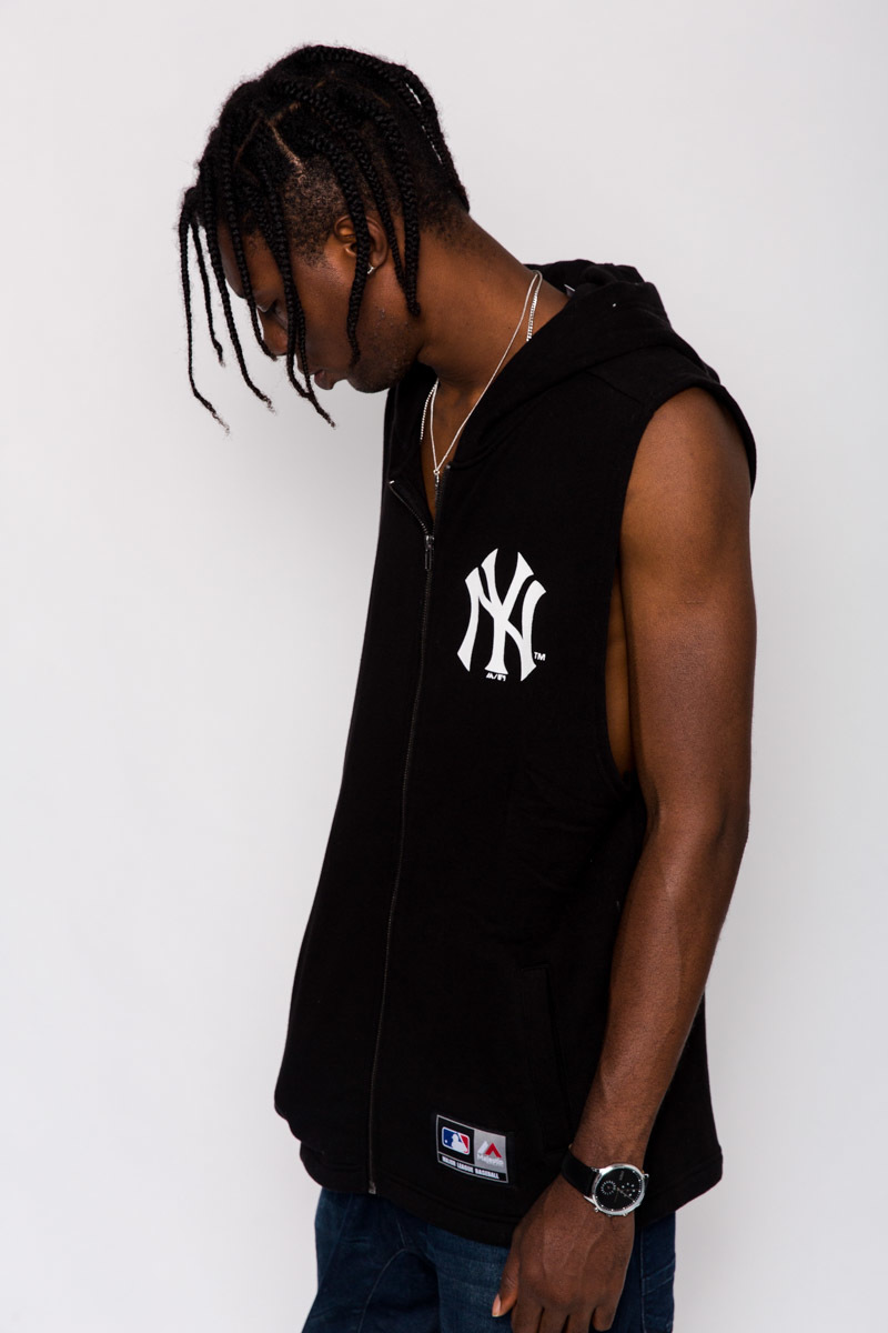 yankees sleeveless hoodie