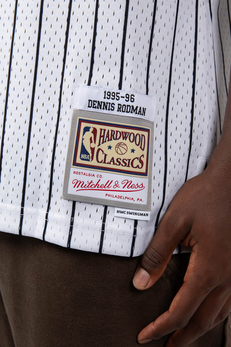 Dennis Rodman Chicago Bulls Pinstripe 95-96 Hardwood Classic