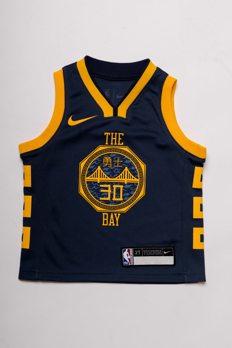 STEPH CURRY GOLDEN STATE WARRIORS OFFICIAL 18-19' NIKE CITY EDITION  SWINGMAN JERSEY- TODDLER BLUE