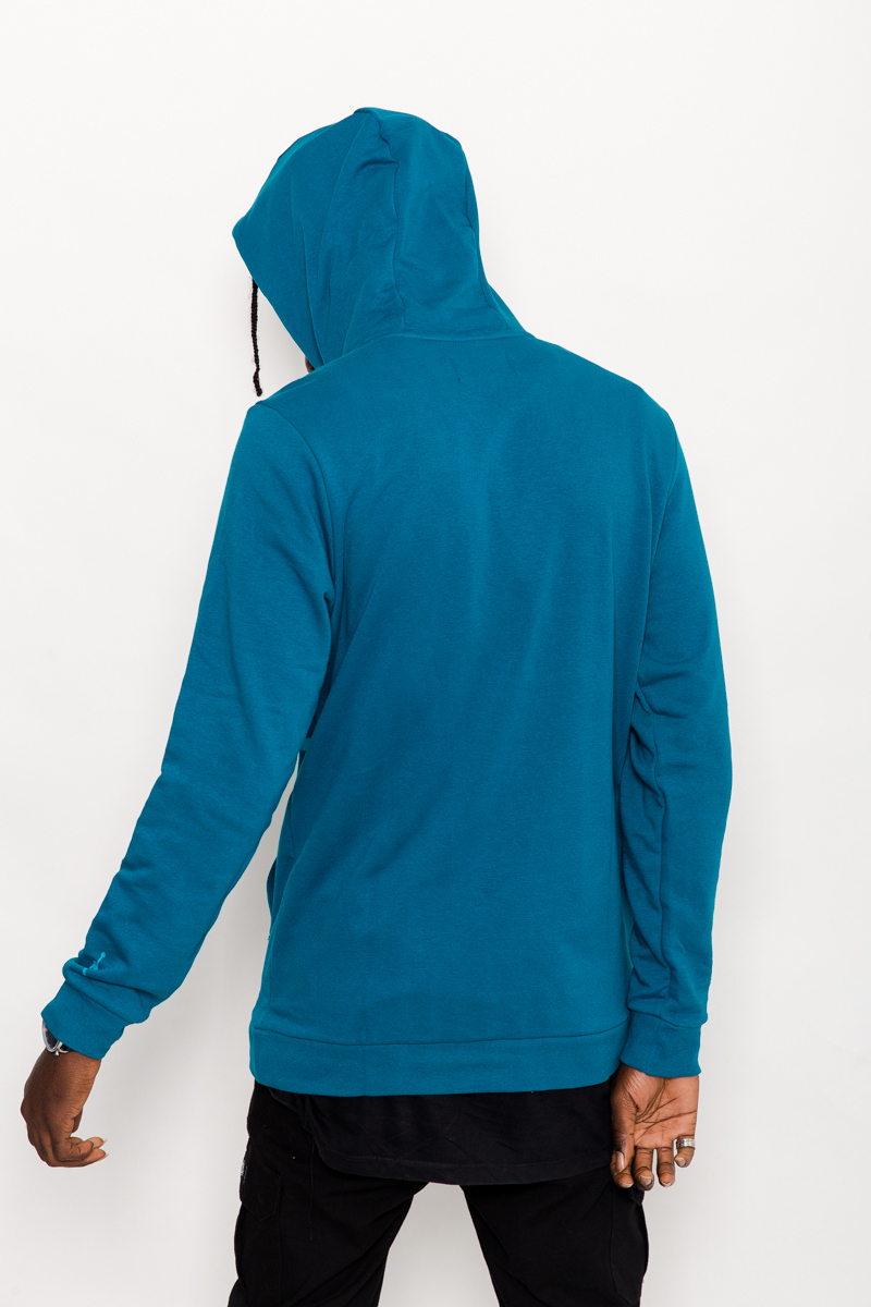 JORDAN BRAND JUMPMAN AIR LIGHT WEIGHT HOODIE- MENS BLUE