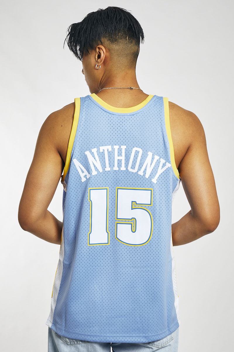 Men's New York Knicks Carmelo Anthony Nike Blue Name & Number Performance  T-Shirt