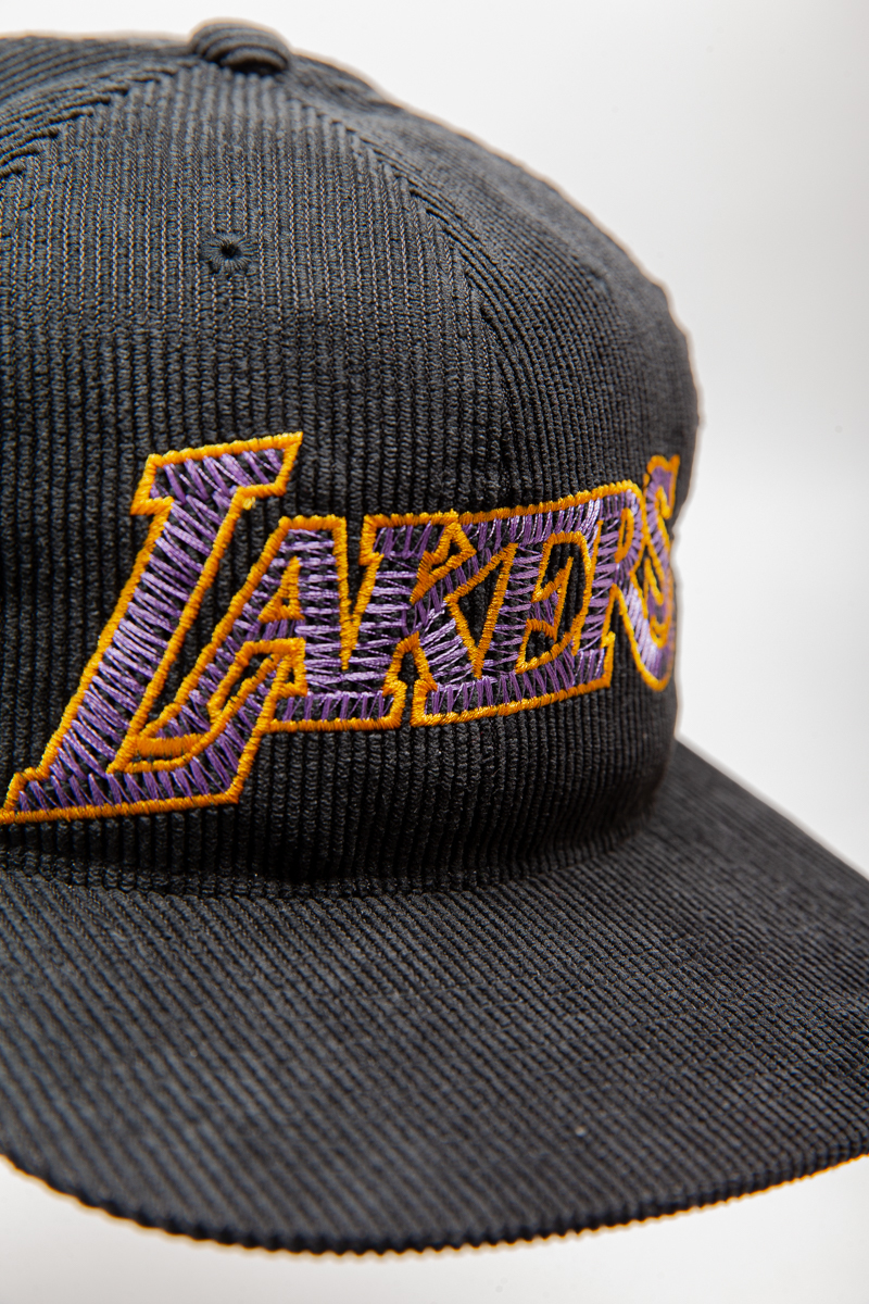 Lakers Corduroy Mitchell & Ness Hat Snapback Cap Kobe Bryant Lebron James