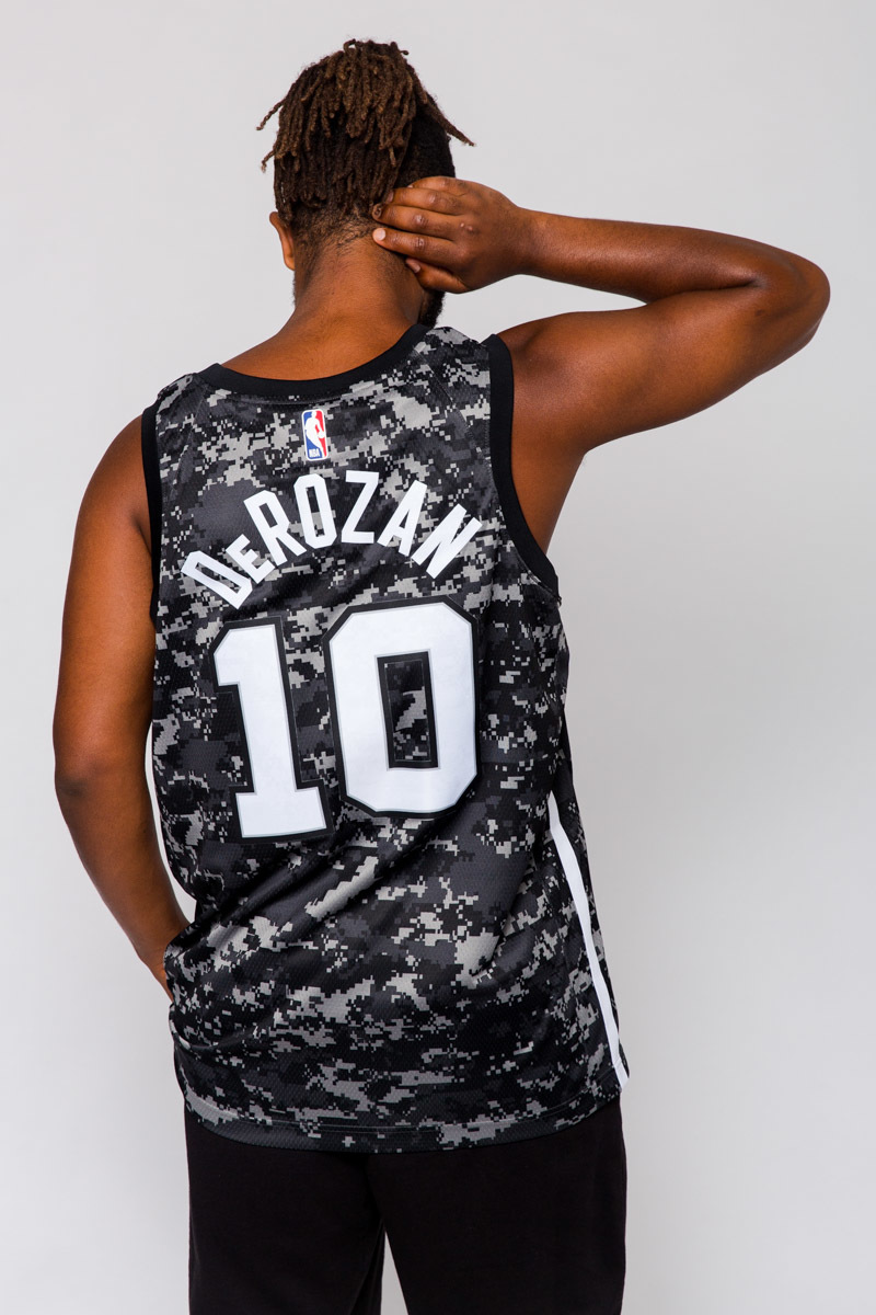 San Antonio Spurs DeMar DeRozan #10 Swingman Nike Youth Large Camouflage  Jersey