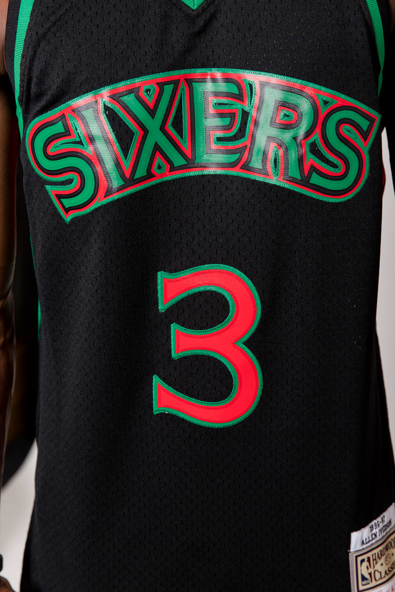 black and red iverson jersey