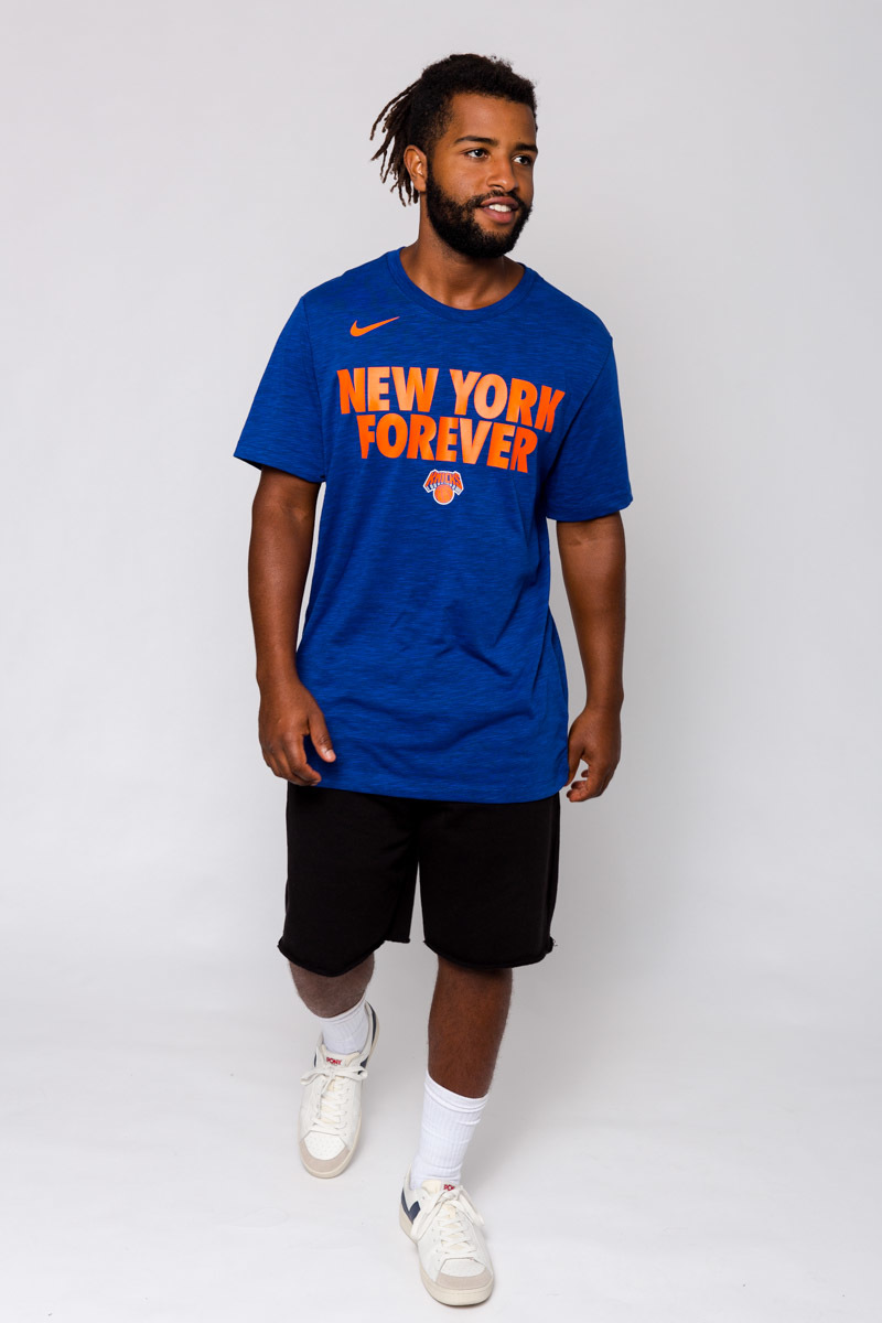 NEW YORK KNICKS NIKE DRY MOTTO T-SHIRT- MENS BLUE | Stateside Sports