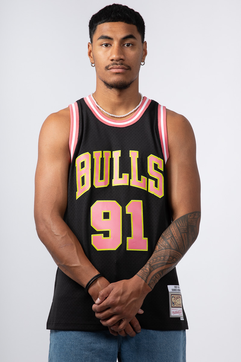 Hardwood Classics Rodman Swingman Jersey Men's Dennis Rodman Black