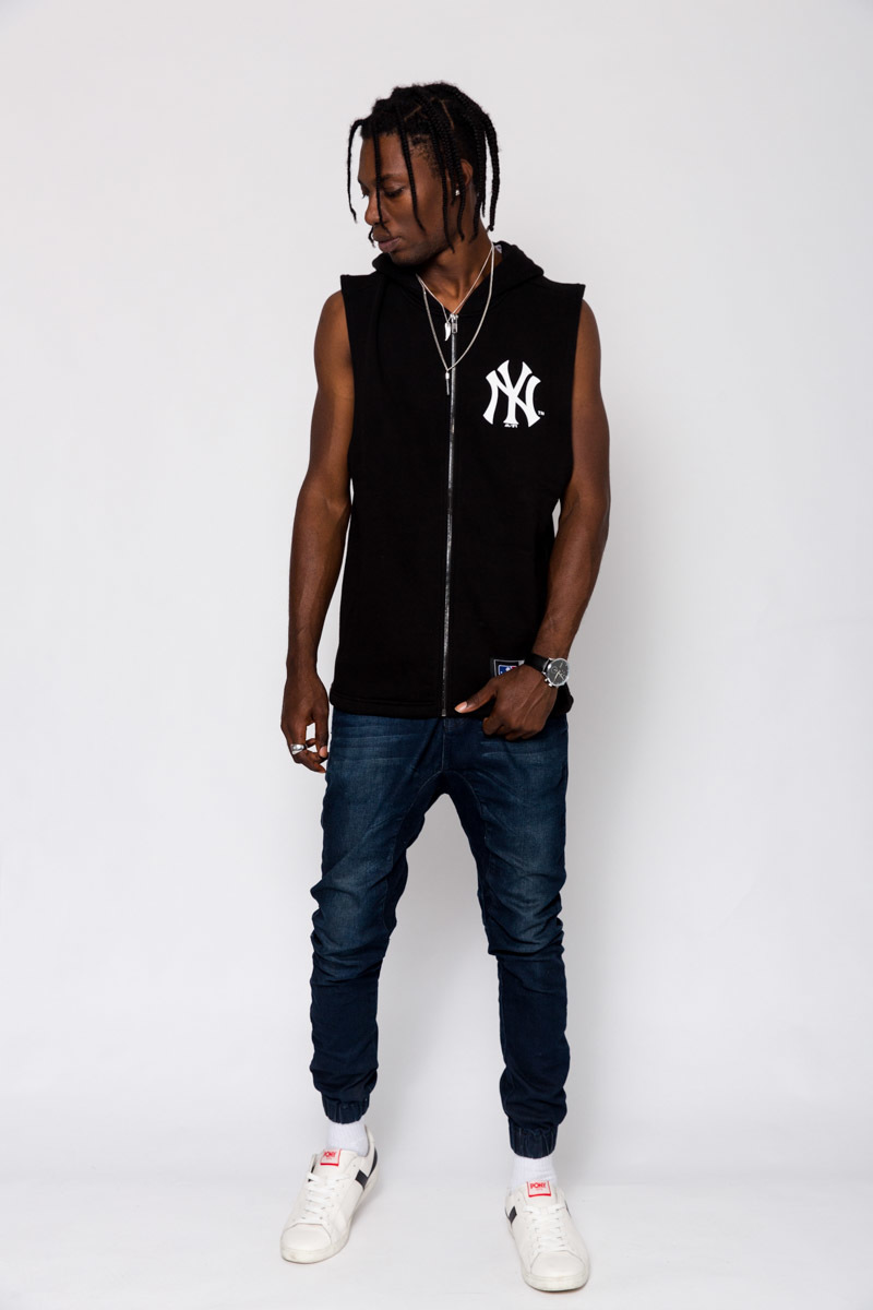 yankees sleeveless hoodie