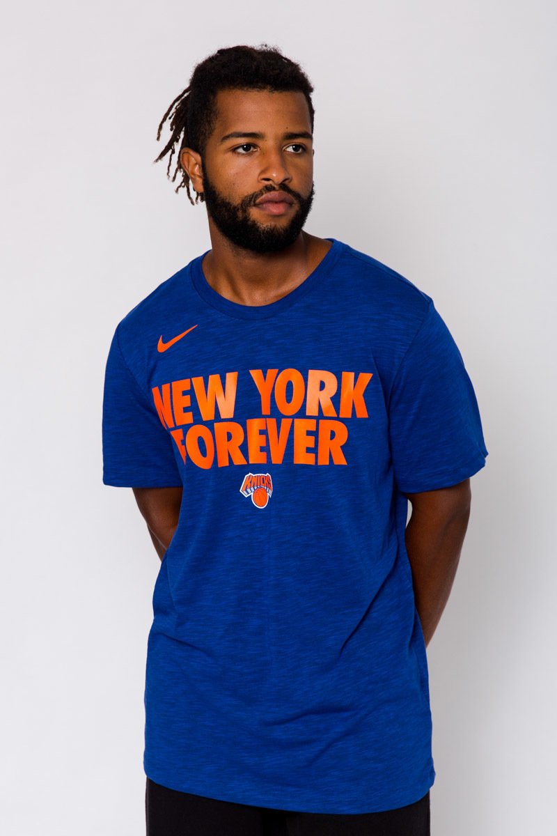 NEW YORK KNICKS NIKE DRY MOTTO T-SHIRT- MENS BLUE | Stateside Sports