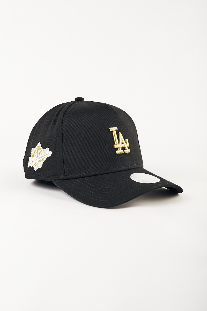 Black and gold la hat on sale