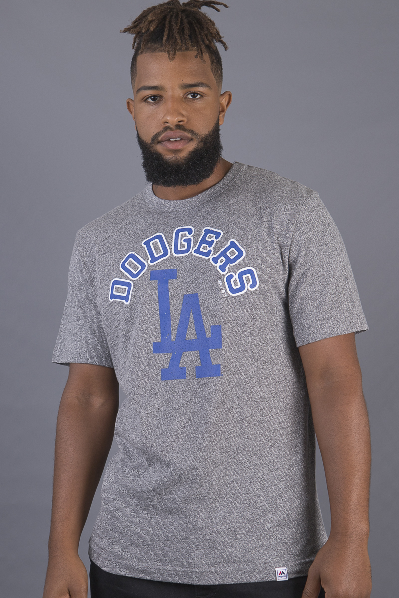 Mitchell & Ness Men's Gray Los Angeles Dodgers Jumbotron T-shirt