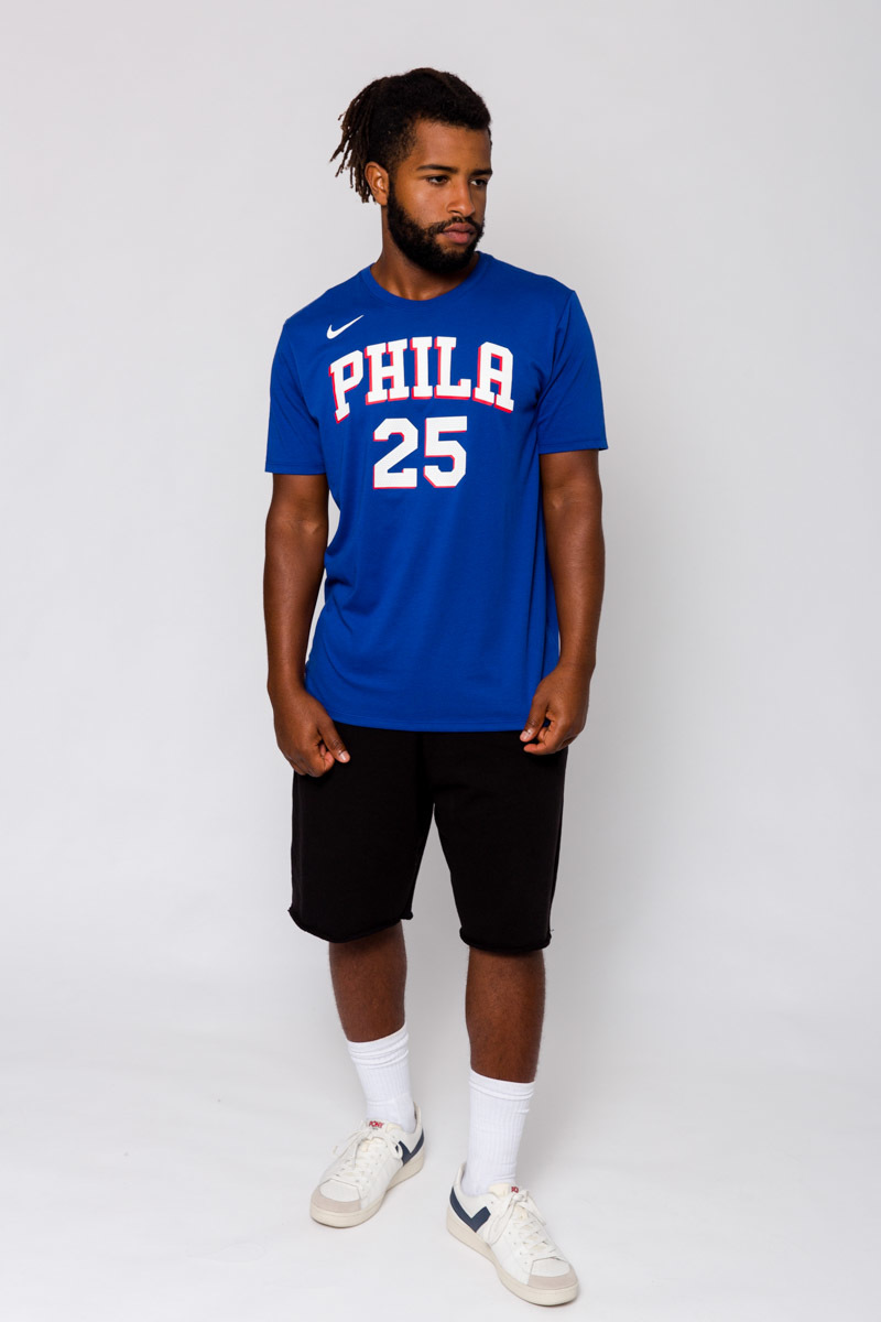 BEN SIMMONS PHILADELPHIA 76ERS NIKE DRY NBA T-SHIRT- MENS BLUE ...