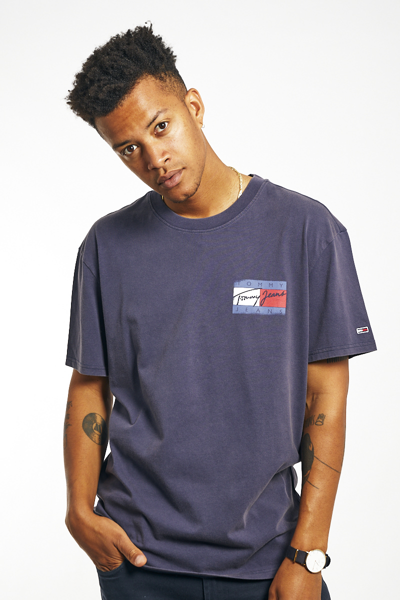 Tommy Jeans Faded Flag Tee in Navy | Stateside Sports