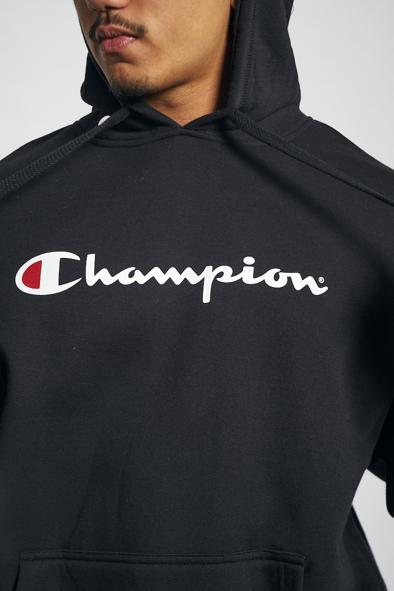 Champion Script Hoodie in Black | Stateside Sports