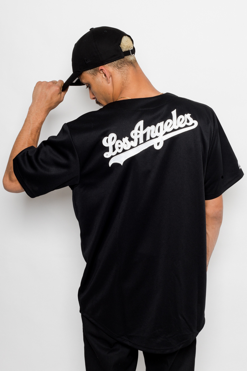 Replica Mono Baseball Jersey- Mens Black/White