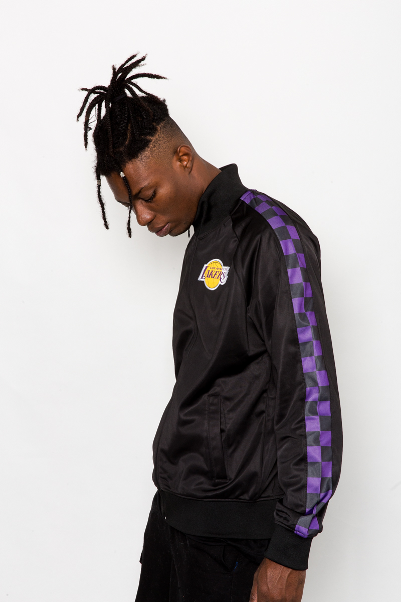 Men's Windbreaker New Era NBA Track Jacket Los Angeles Lakers Unisex Black