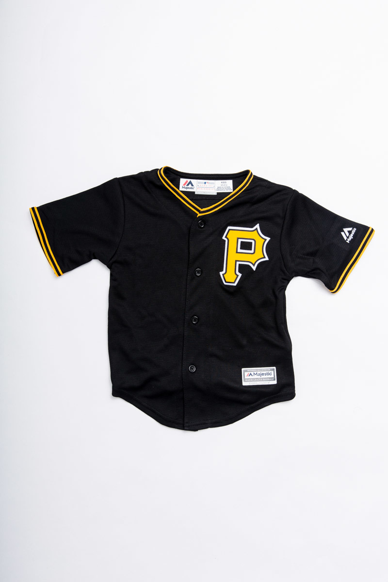 Majestic MLB Pittsburgh Pirates Baseball Replica Jersey In Black