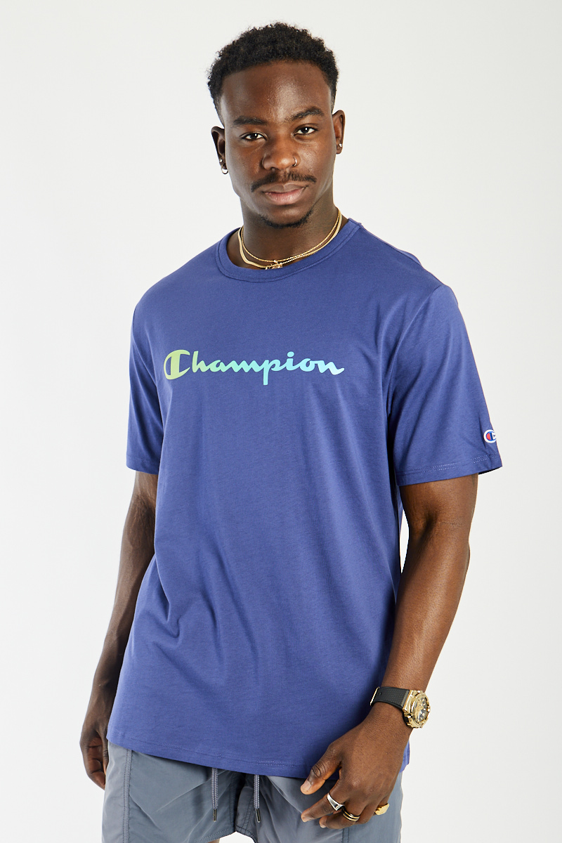 Champion Ombre Script Short Sleeve Tee in Blue | Stateside Sports