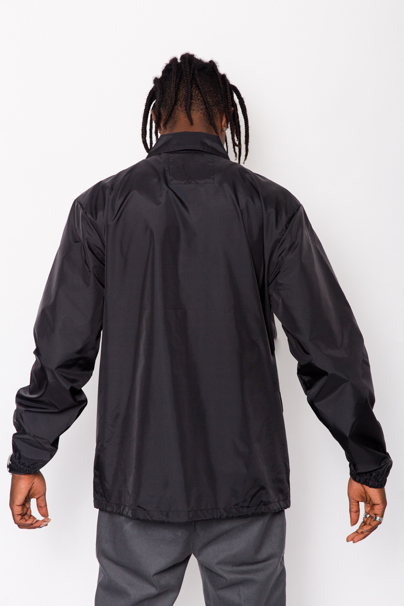 Coaches Jacket Mens Black Stateside Sports