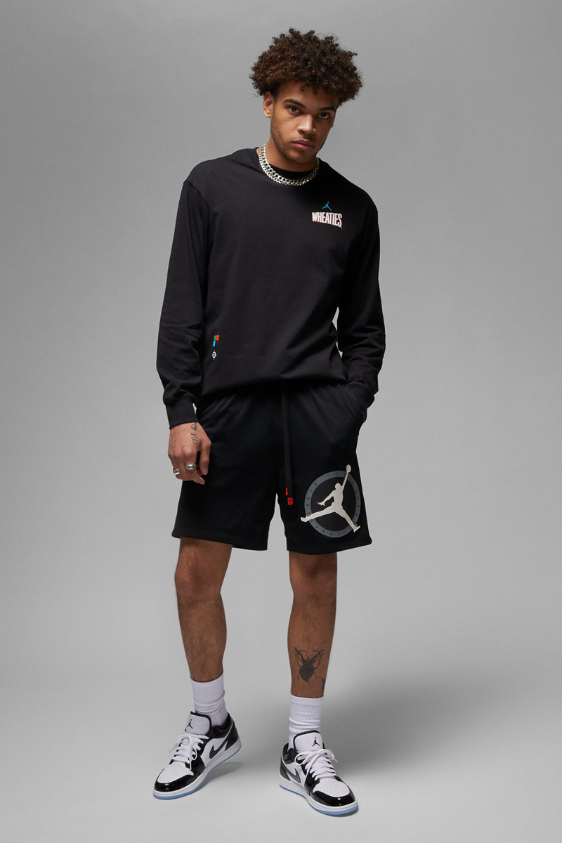 Jordan Wheaties Flight MVP Mesh Shorts in Black | Stateside Sports
