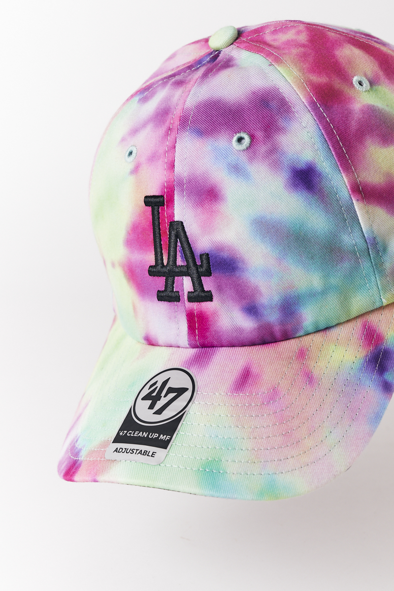 Los Angeles Dodgers 47 Brand Clean Up Dad Hat Tie-Dye Baseball Cap