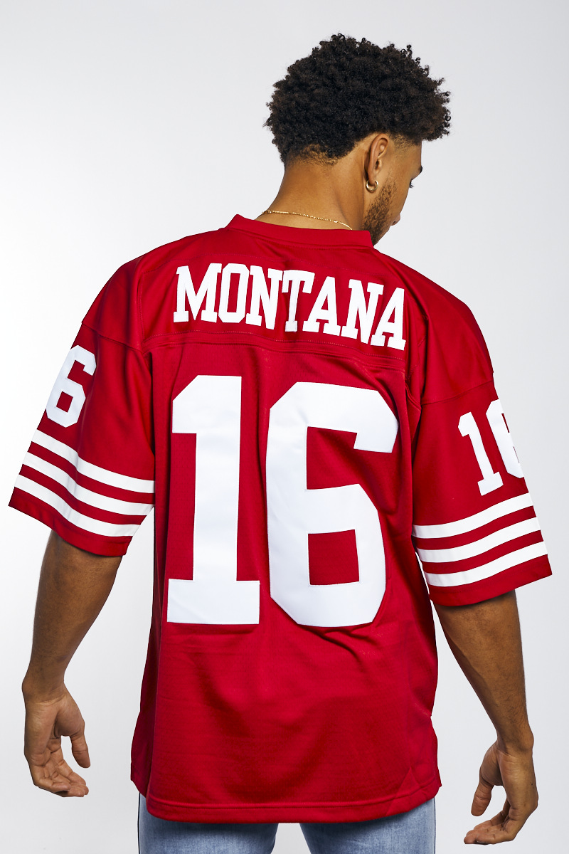 Men's Mitchell Ness Joe Montana White San Francisco 49ers, 59% OFF