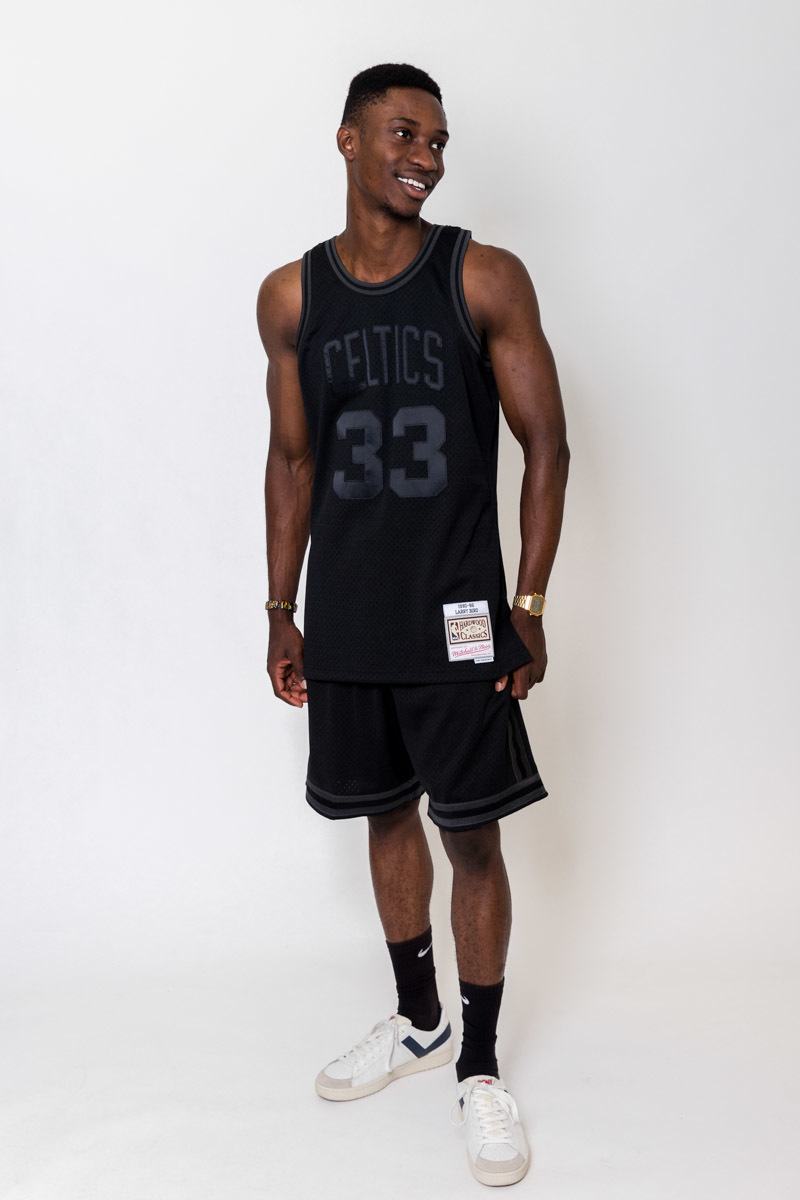 BOSTON CELTICS TONAL BLACK NBA HARDWOOD CLASSIC SWINGMAN SHORTS- MENS ...