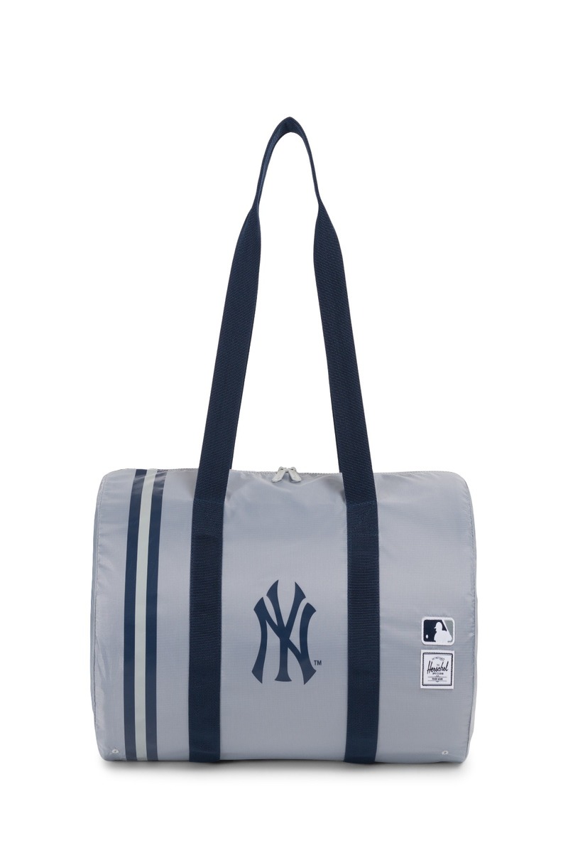 HERSCHEL NEW YORK YANKEES PACKABLE DUFFLE GREY Stateside Sports
