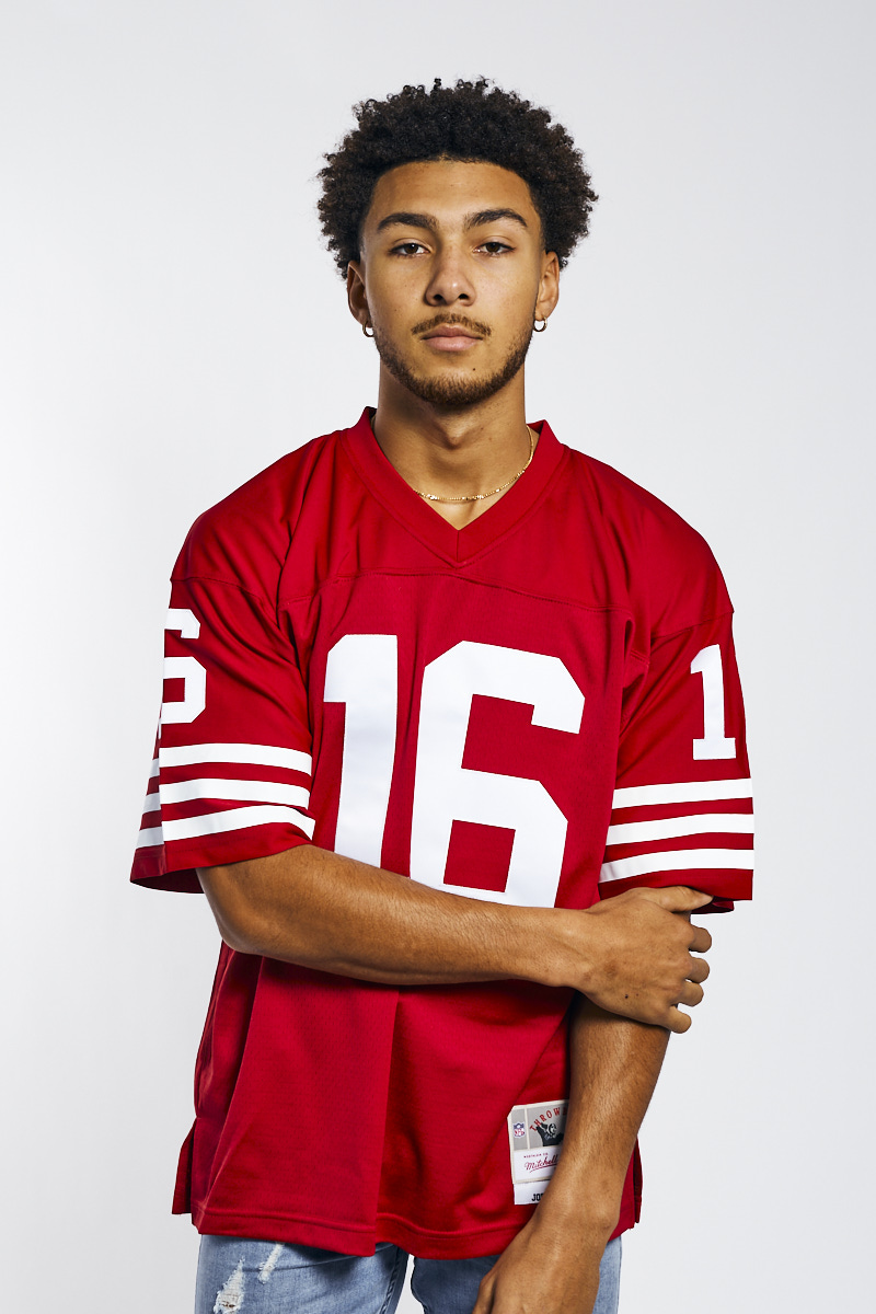 Youth San Francisco 49ers Joe Montana Mitchell & Ness Scarlet 1990 Legacy  Retired Player Jersey