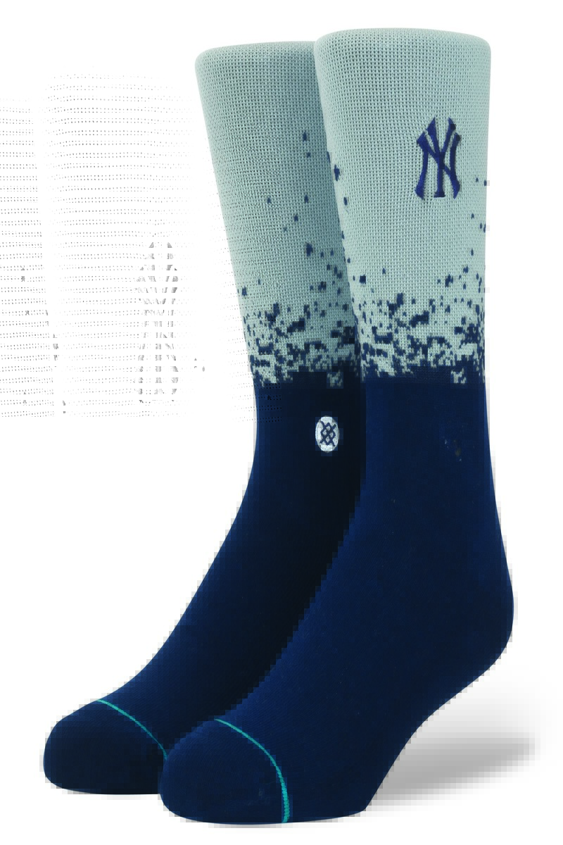 NEW YORK YANKEES FADE CREW SOCKS- GREY
