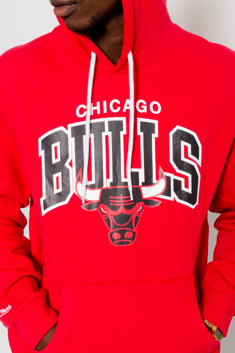 Mitchell & Ness NBA Chicago Bulls Team Arch Hoody Hoodie Sweater Herren Mens