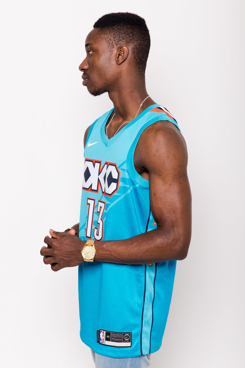 PAUL GEORGE OKLAHOMA CITY THUNDER OFFICIAL 18-19' NIKE CITY EDITION SWINGMAN JERSEY- MENS BLUE PAUL GEORGE OKLAHOMA CITY THUNDER OFFICIAL 18-19' NIKE CITY EDITION SWINGMAN JERSEY- MENS BLUE