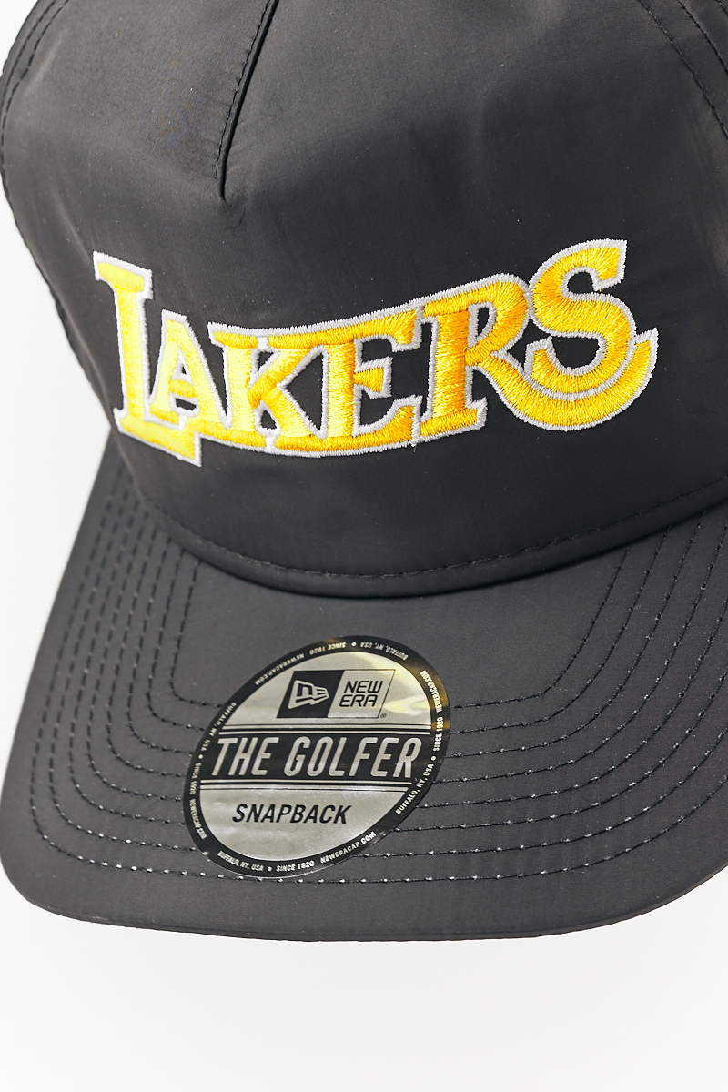 Los Angeles Lakers Script Golfer Hat, White, by New Era
