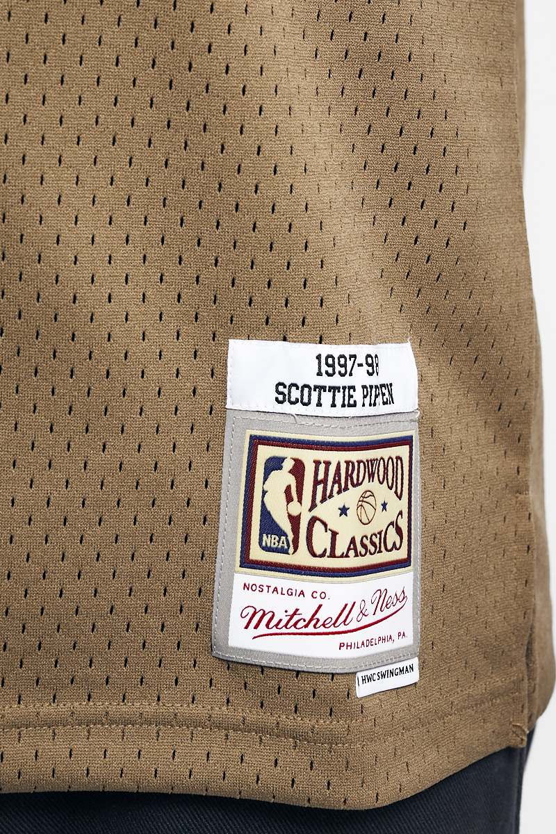 Scottie Pippen Gold Toile Hardwood Classic Jersey Mens - Black