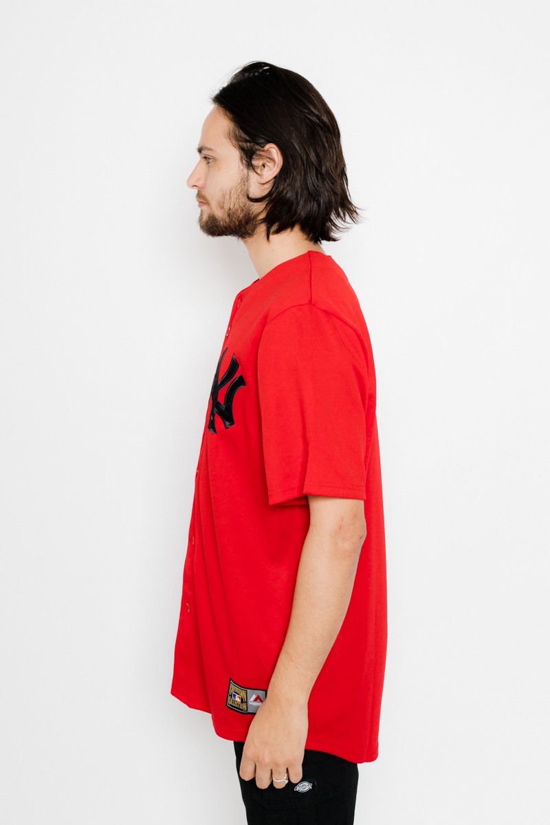 red yankee shirt