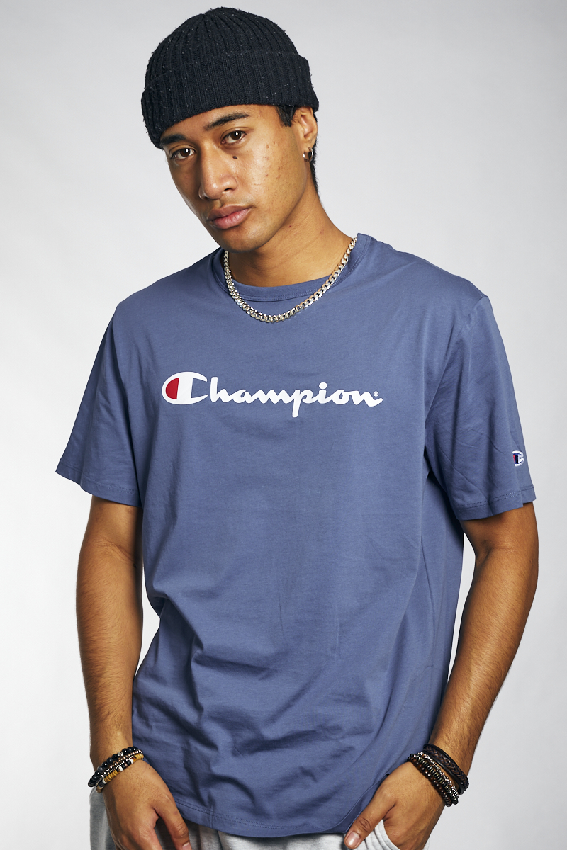 champion shirt with jeans