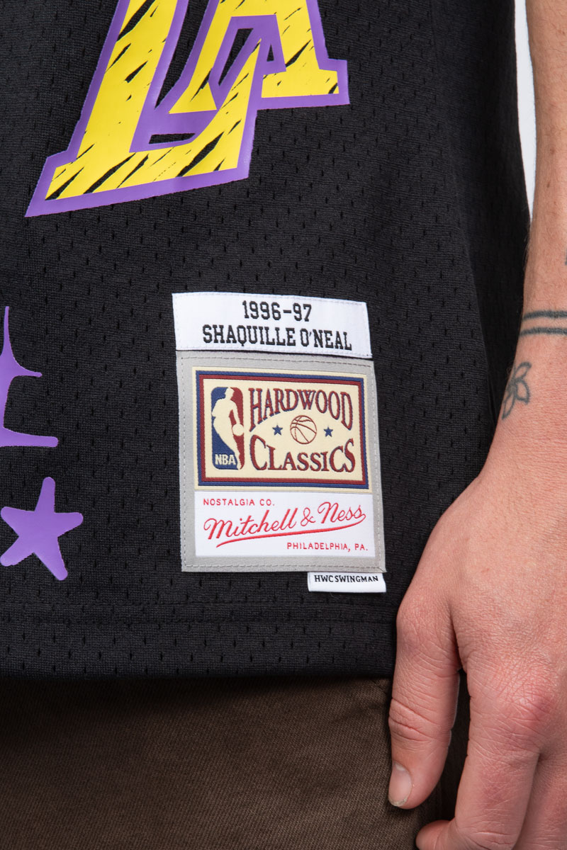 Shaquille O'Neal Los Angeles Lakers Mitchell & Ness 1996/97 Swingman  Sidewalk Sketch Jersey - Black