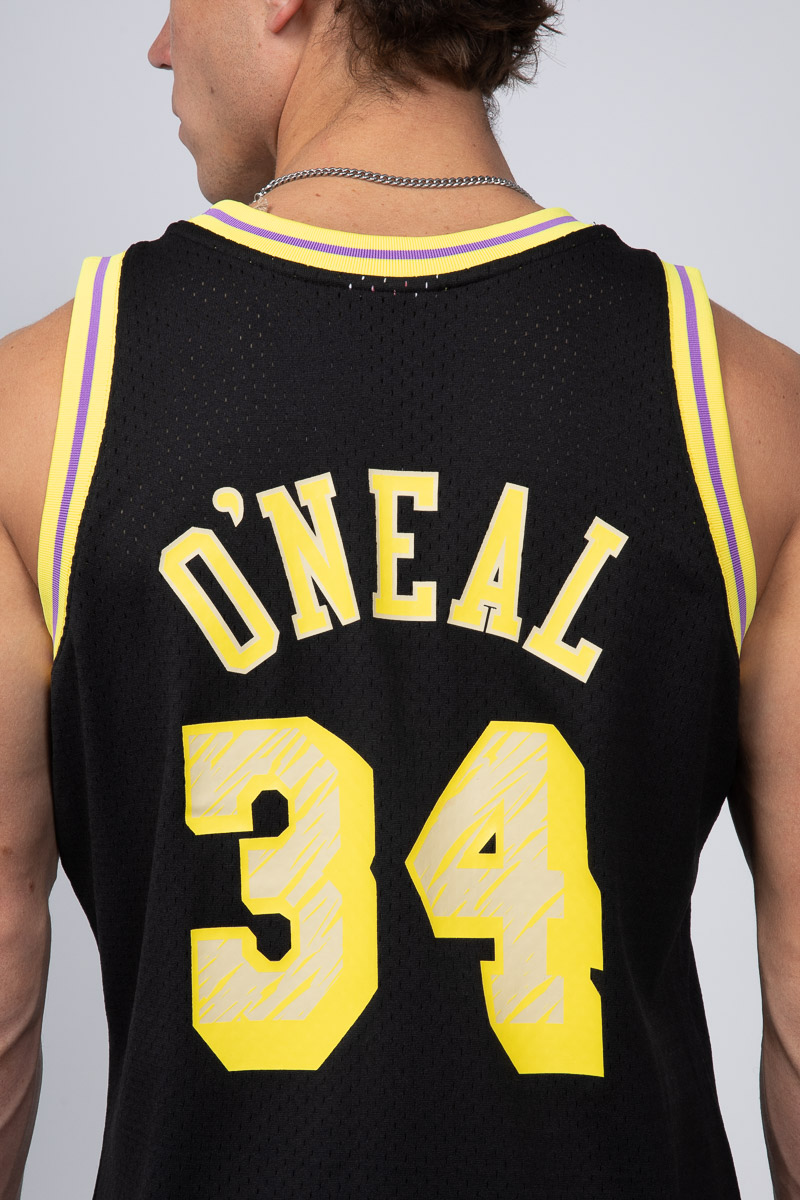 Shaq O'Neal 96-97 L.A Lakers Khaki & Black Jersey